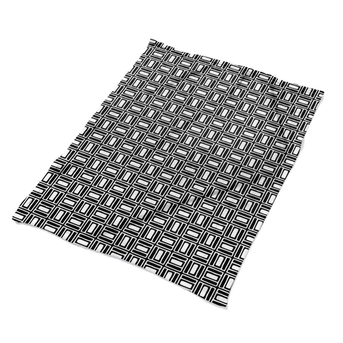 Pluszowy kocyk na łóżko ozdobny Geometryczny wzór, Fabricsy