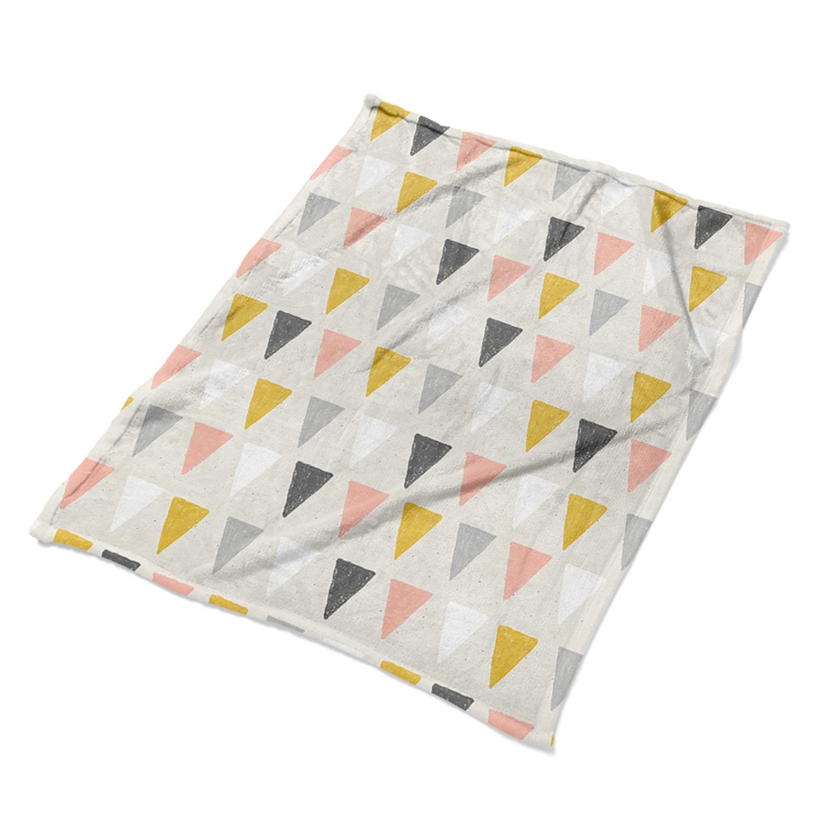Ozdobny koc na łóżko 100x135 Wzór trójkątny wzór, Fabricsy