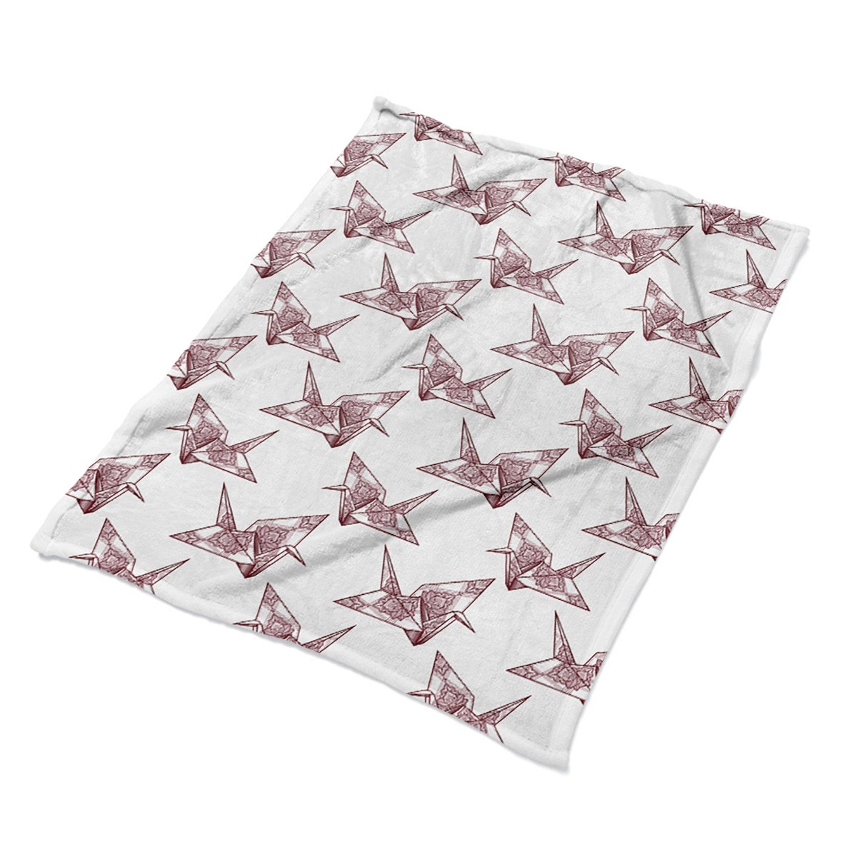 Koc na fotel do pokoju dziecięcego Ptaki origami, Fabricsy