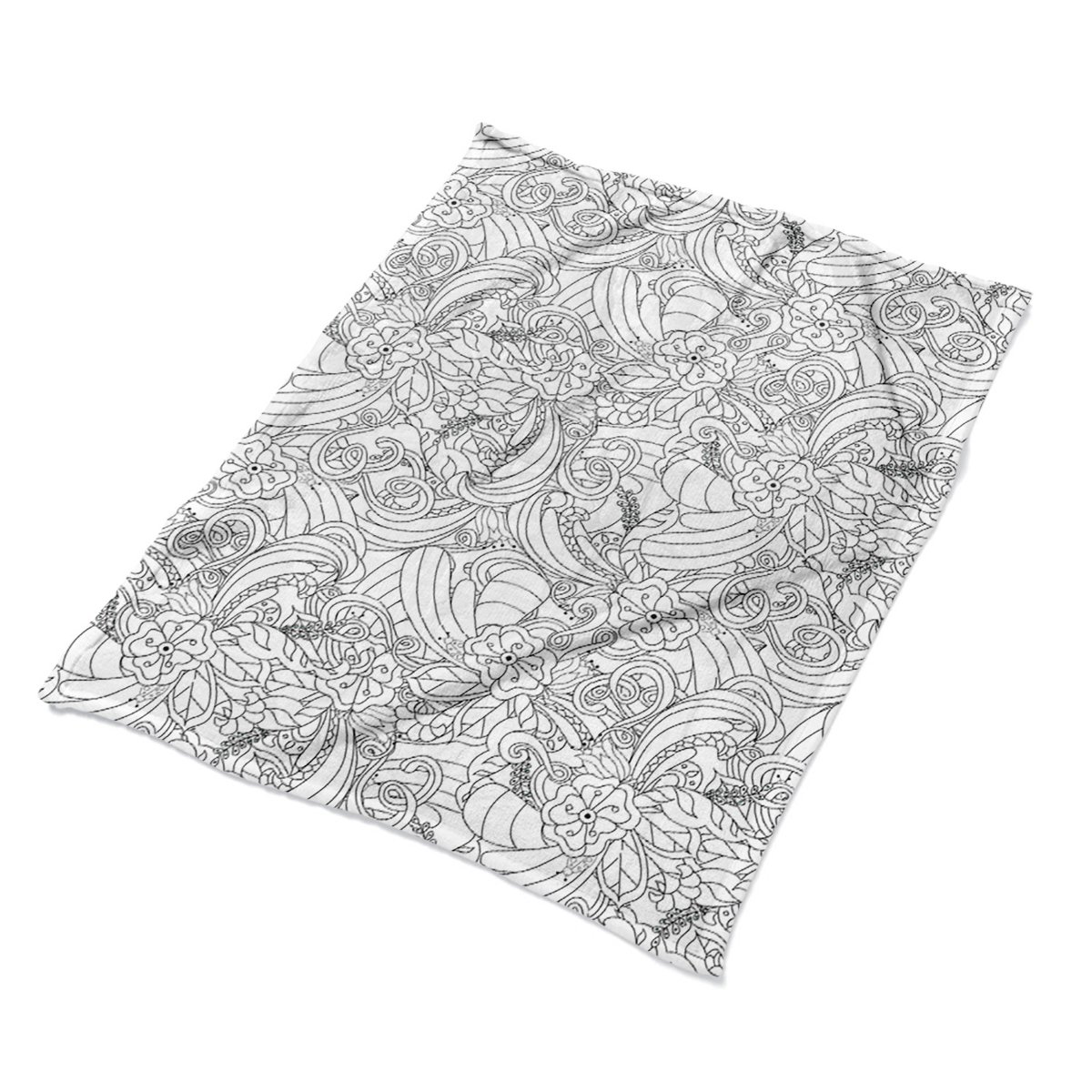 Koce na kanapę do wnętrz Doodle wzór ekologiczny, Fabricsy