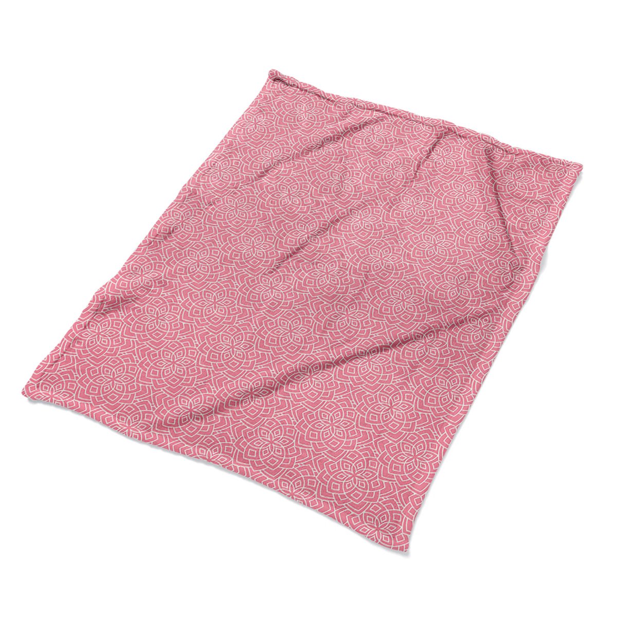 Pluszowe koce na kanapę nadruk Kwiatowy wzór eco, Fabricsy