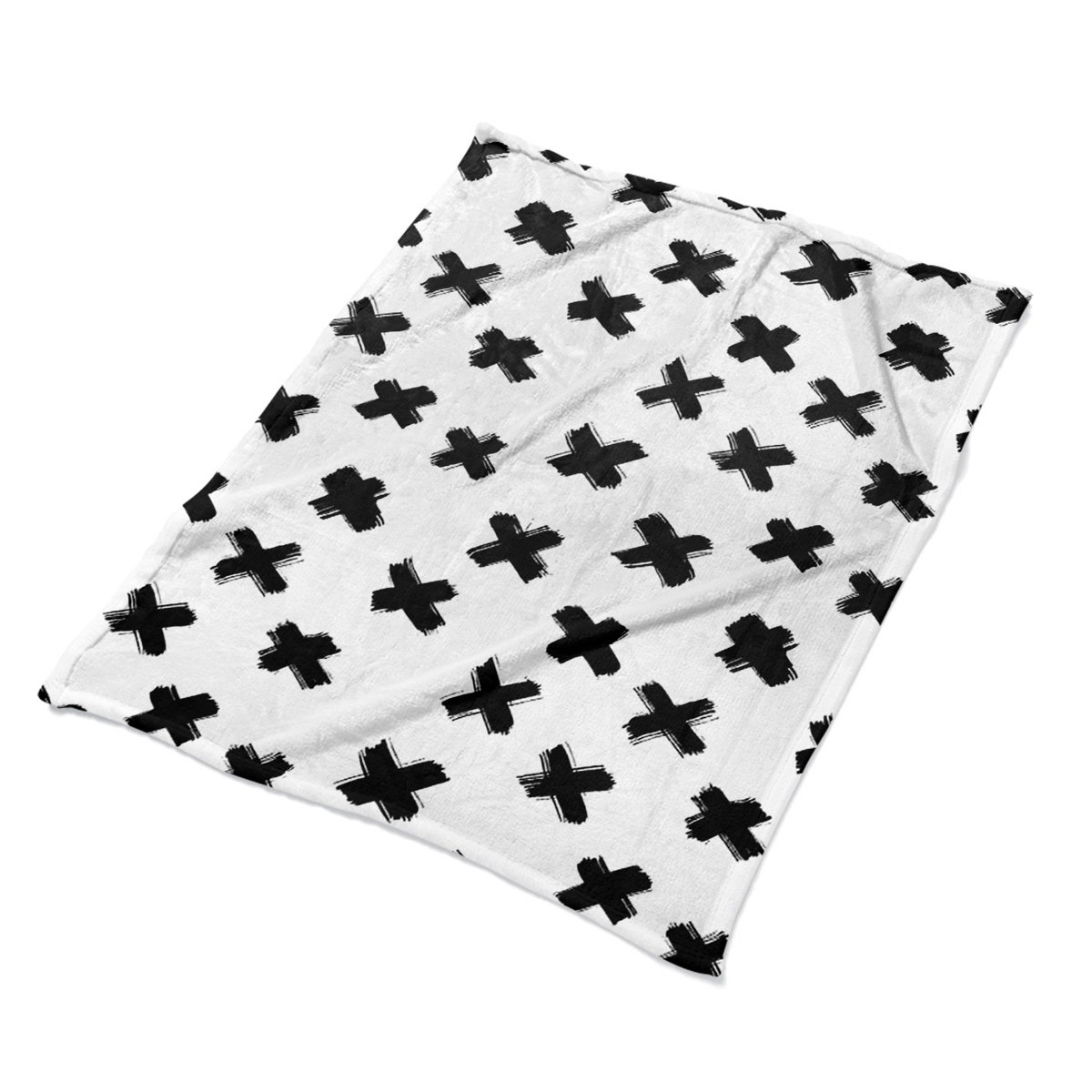 Narzuta pluszowa pled nadruk Pociągnięcia pędzlem, Fabricsy