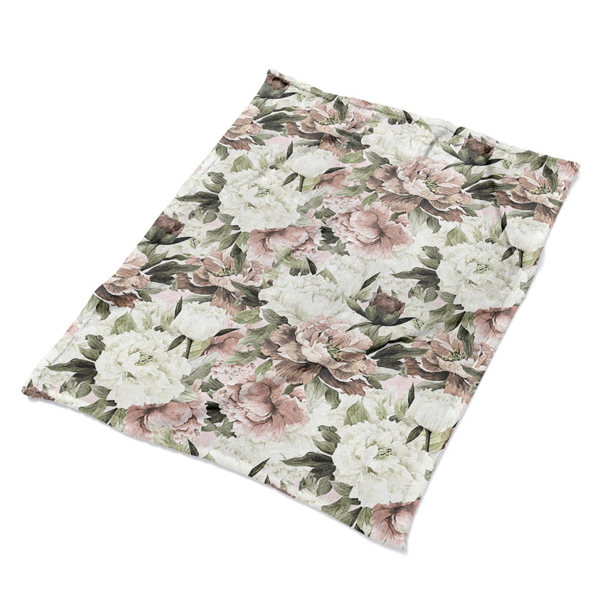 Miękki koc na łóżko Vintage bukiet róż ze wzorem, Fabricsy