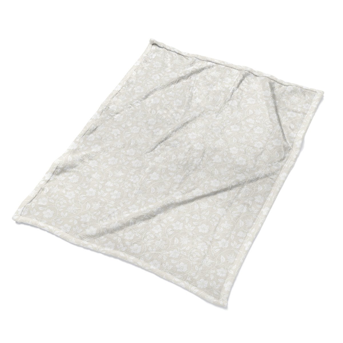 Nadruk Narzuta pluszowa pled Kwiecista tapeta eco, Fabricsy