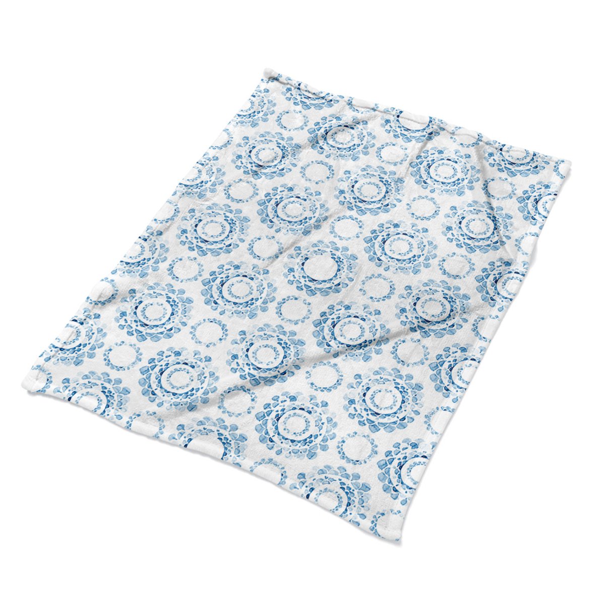 Tkanina koc na fotel Niebieskie koła do pokoju eko, Fabricsy