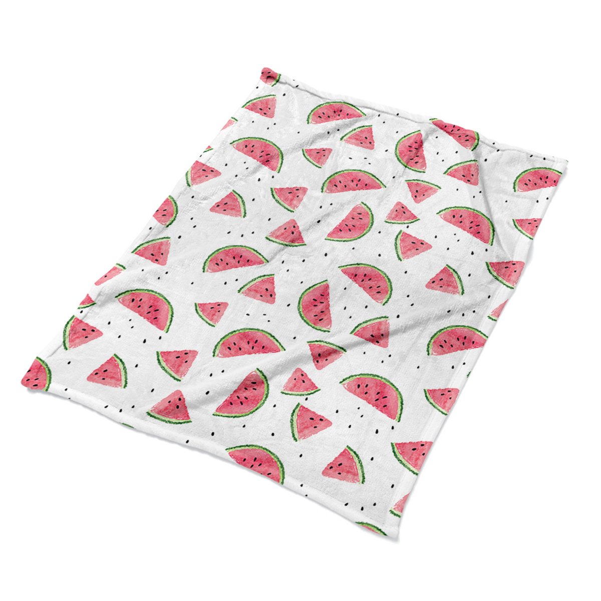 Koc na łóżko delikatny Arbuzowy deszcz ekologiczny, Fabricsy