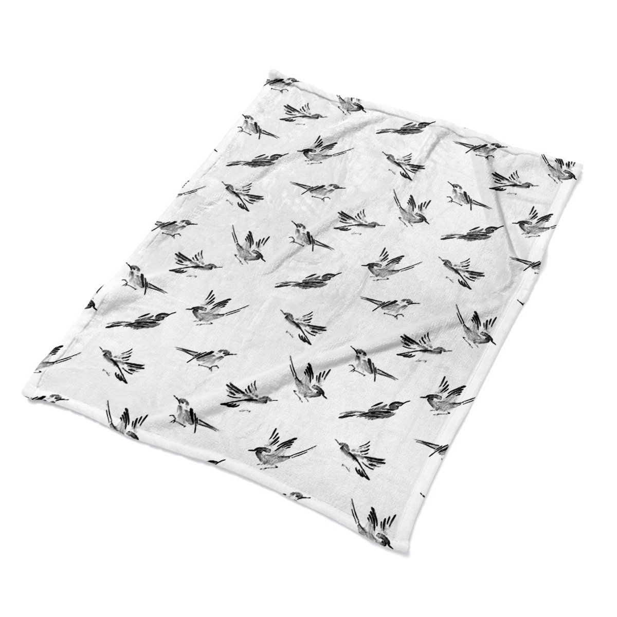 Miękki koc na kanapę Malowane wróble modny wzory, Fabricsy