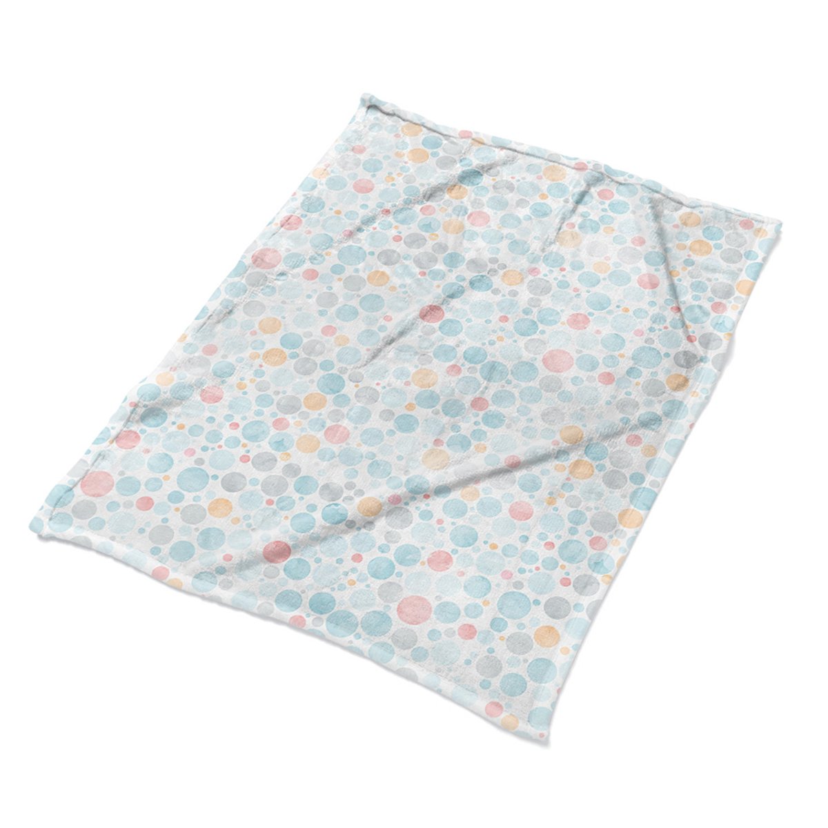 Kocyk pled narzuta do pokoju Pastelowe kropki wzór, Fabricsy