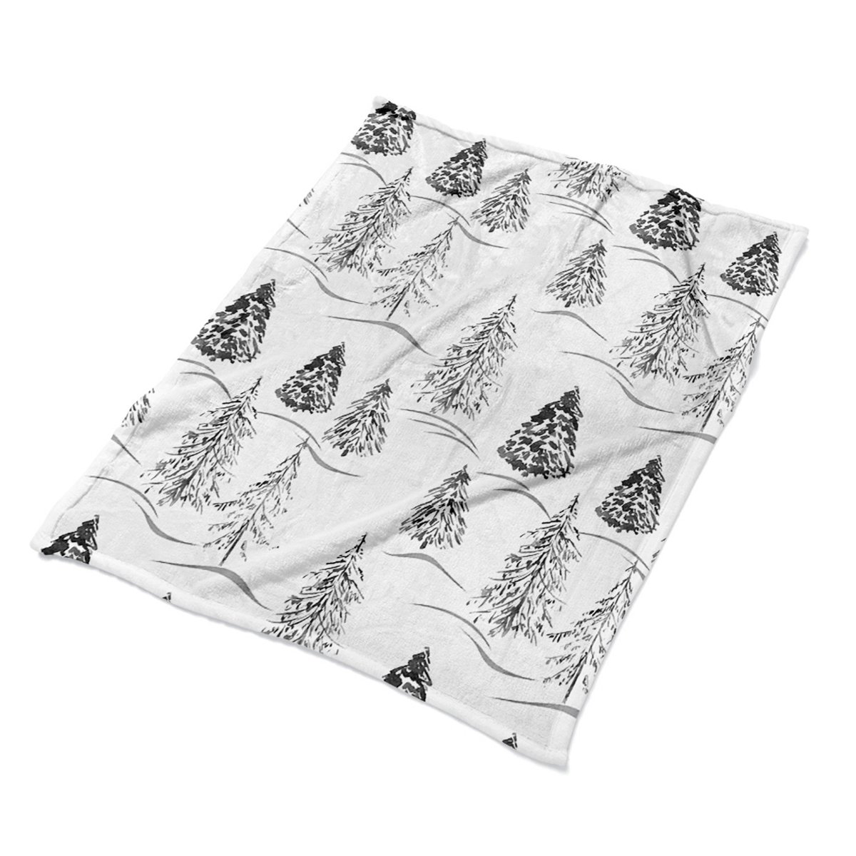 Do sypialni pluszowy pled koc Zimowa choinka eco, Fabricsy