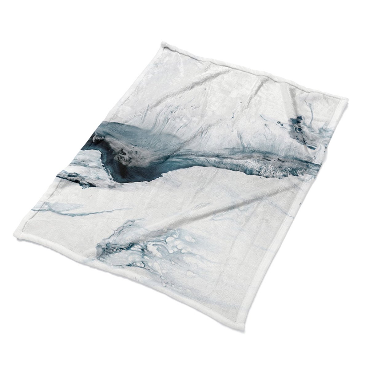 Nowoczesny pluszowy pled kocyk Zimowa abstrakcja, Fabricsy