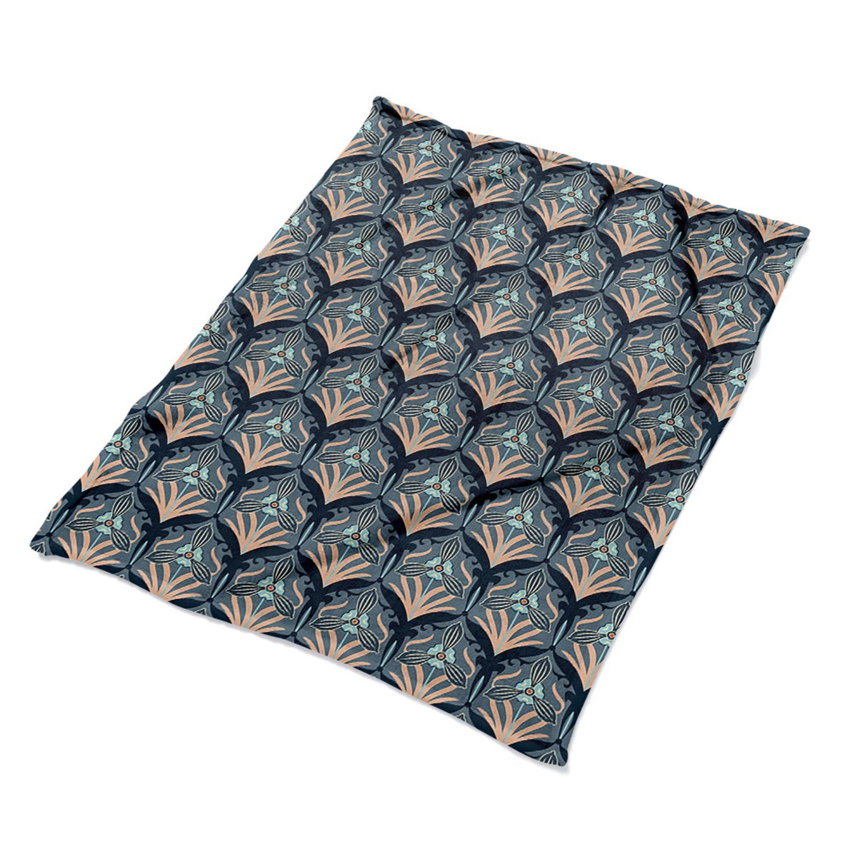 Nowoczesny koc na fotel Vintage kwiaty ekologiczny, Fabricsy