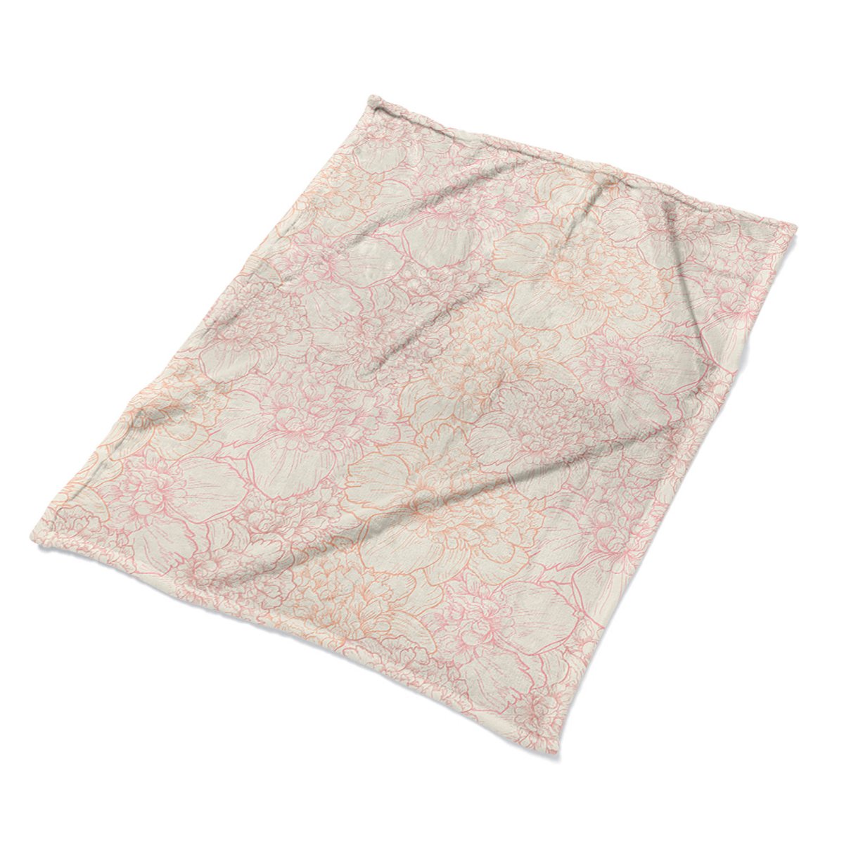 Nowoczesny kocyk pled narzuta Piwonie różowe wzór, Fabricsy