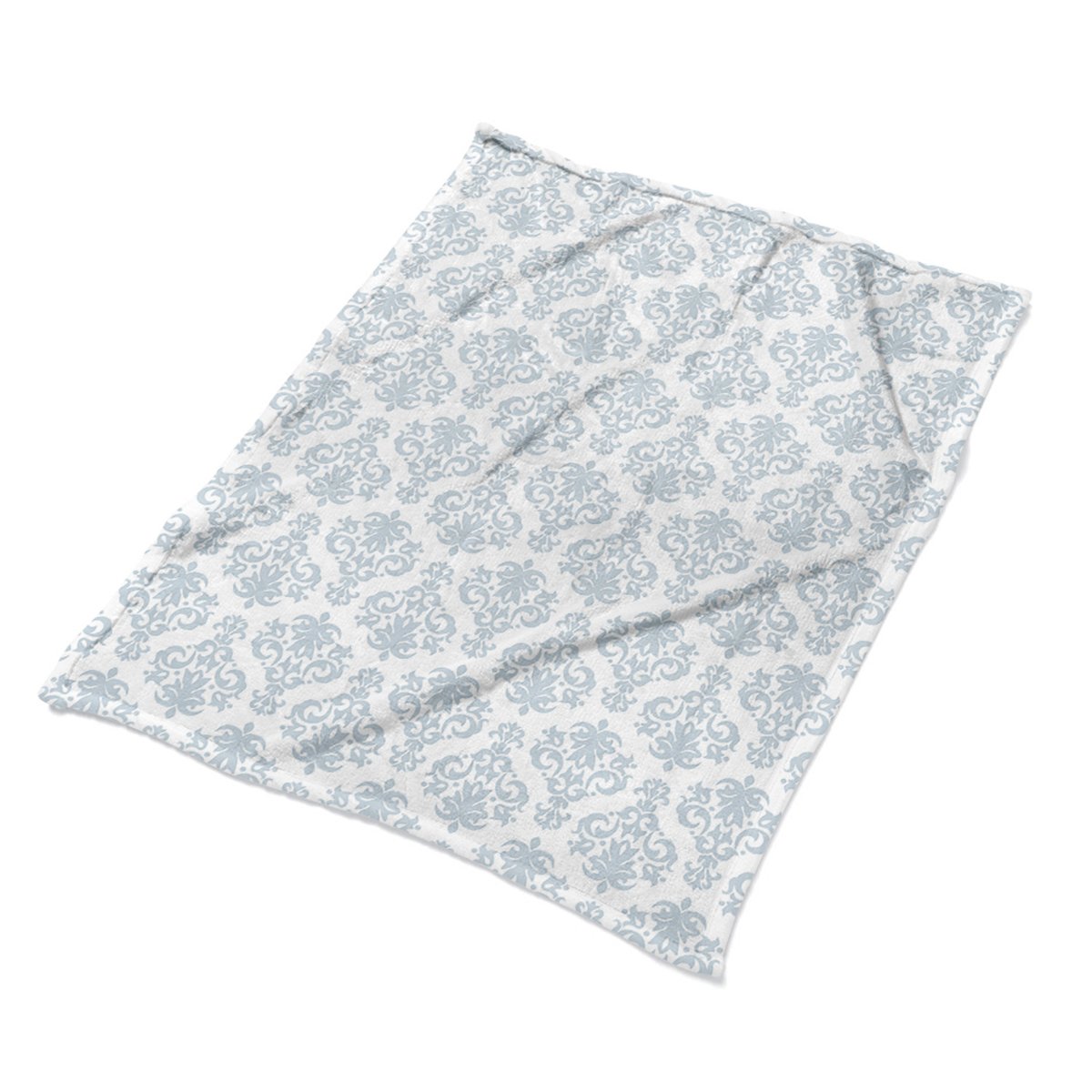 Nowoczesny koc na fotel kanapę Szary ornament eco, Fabricsy