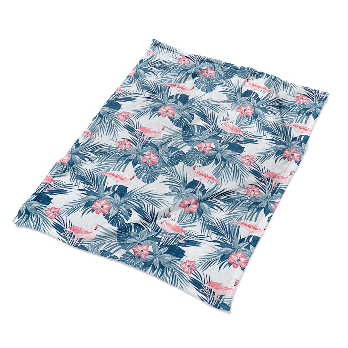 Modny kocyk narzuta na łóżko Tropikalne ptaki eco, Fabricsy