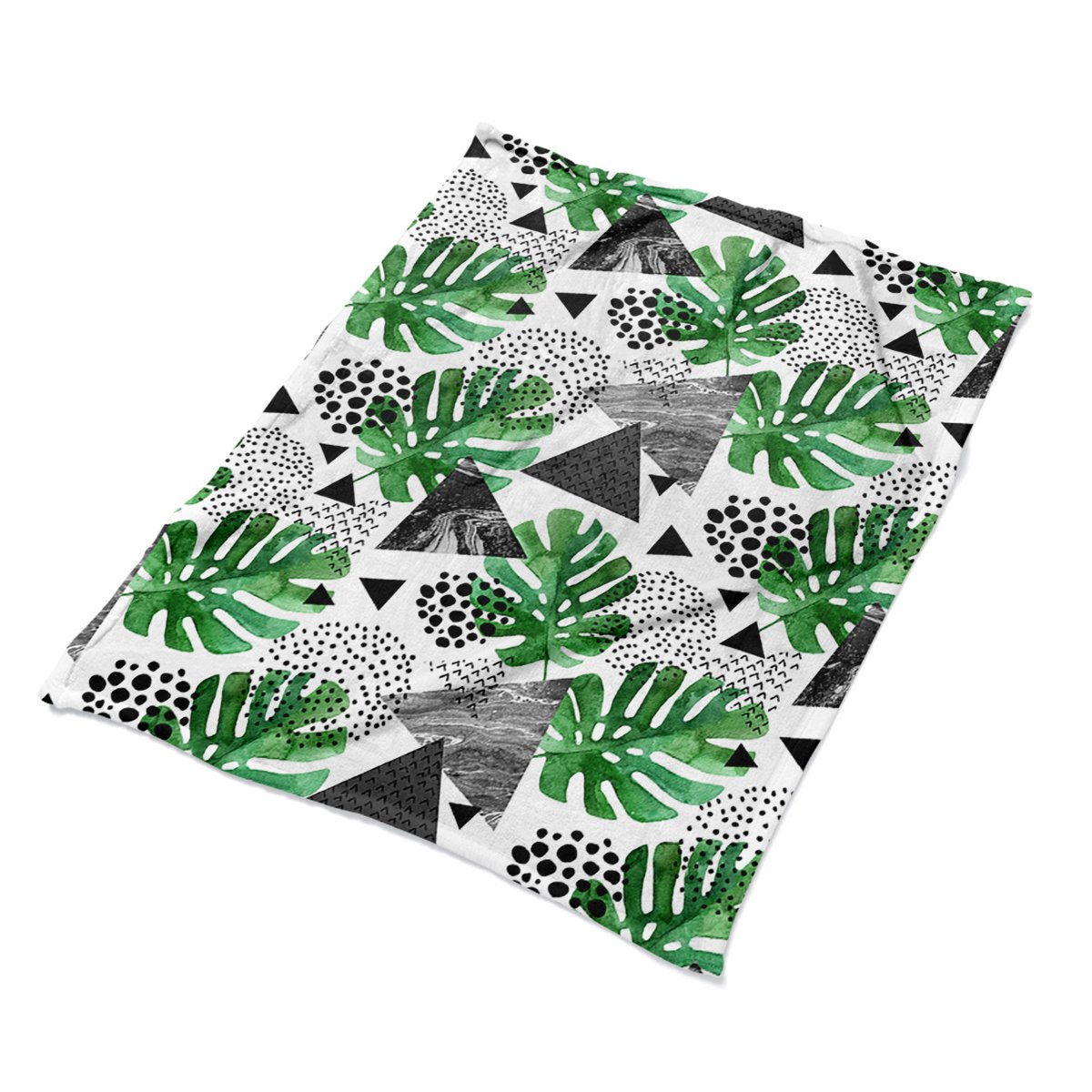 Kocyk pled narzuta dla dziecka Abstrakcja dżungla, Fabricsy