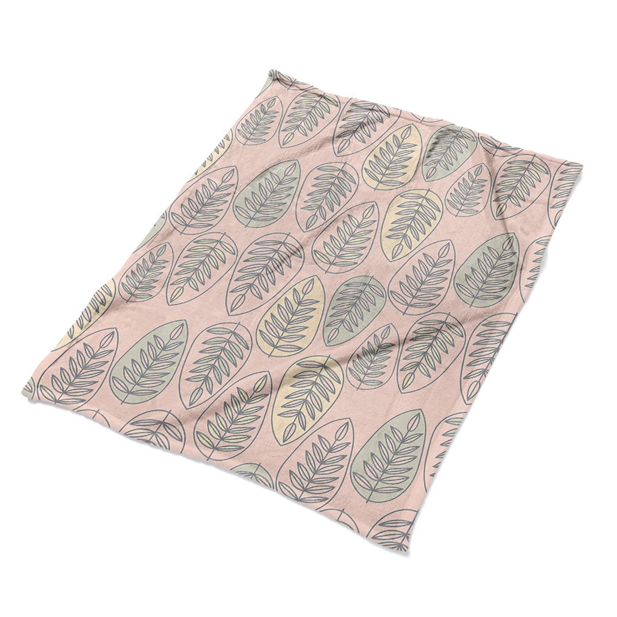 Koc na łóżko 100x135 nowoczesny Kolorowe liście, Fabricsy