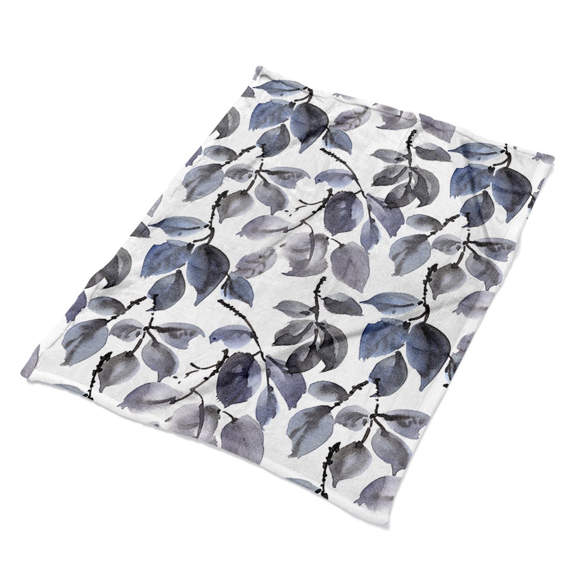 Miękki koce na łóżko Szare gałęzie delikatny wzory, Fabricsy