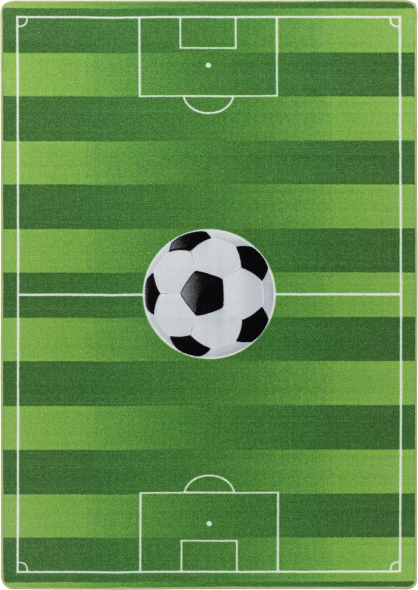 Dywan dziecięcy Play antypoślizgowy zielony boisko, 140x200 cm