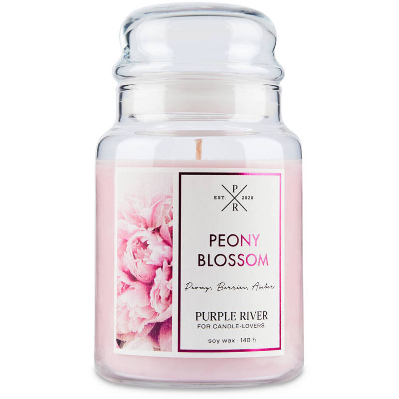 Purple River sojowa naturalna świeca zapachowa w szkle 22 oz 623 g - Peony Blossom