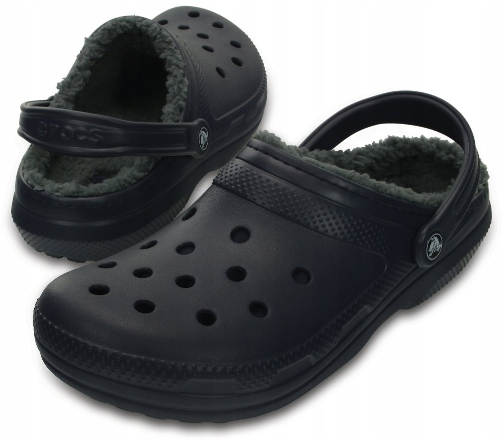 Lekkie Klapki Męskie Ocieplane Chodaki Crocs 43,5