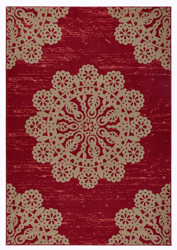 HANSE Home Stylowy welurowy dywan Lace czerwono-brązowy | 102417 102417
