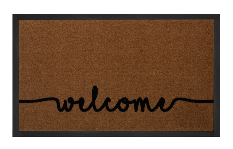 HANSE Home Hanse Home Cozy Welcome wycieraczka zatrzymująca brud, wycieraczka z poliamidu, jasnobrązowa antracyt 45 x 75