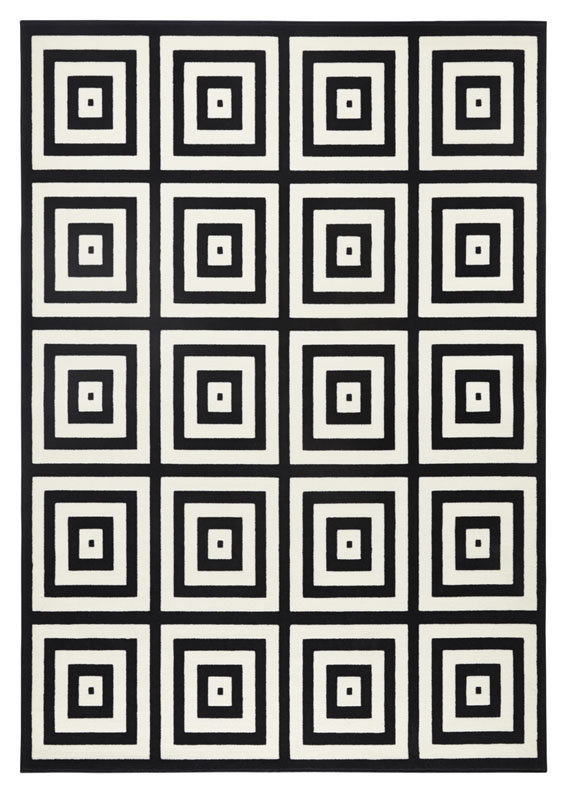 Zala Living Stylowy welurowy dywan Mono Czarny kremowy 102546-70x140