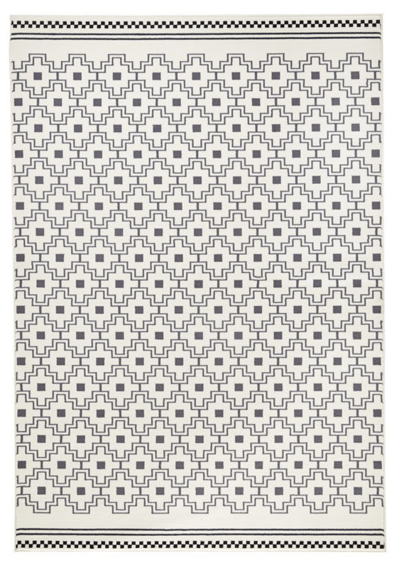 Zala Living Stylowy welurowy dywan Cubic Szary kremowy 102549-140x200