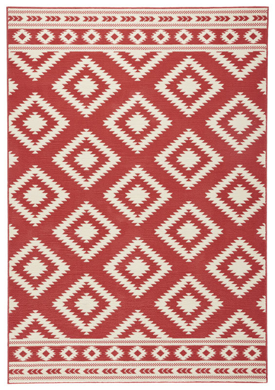HANSE Home Stylowy welurowy dywan Ethno Zielony kremowy | 102409 102411