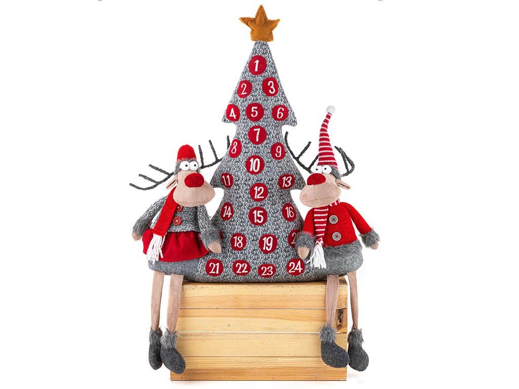 Dekoracja ozdoba świąteczna Choinka kalendarz adwentowy Winter Home 49 cm