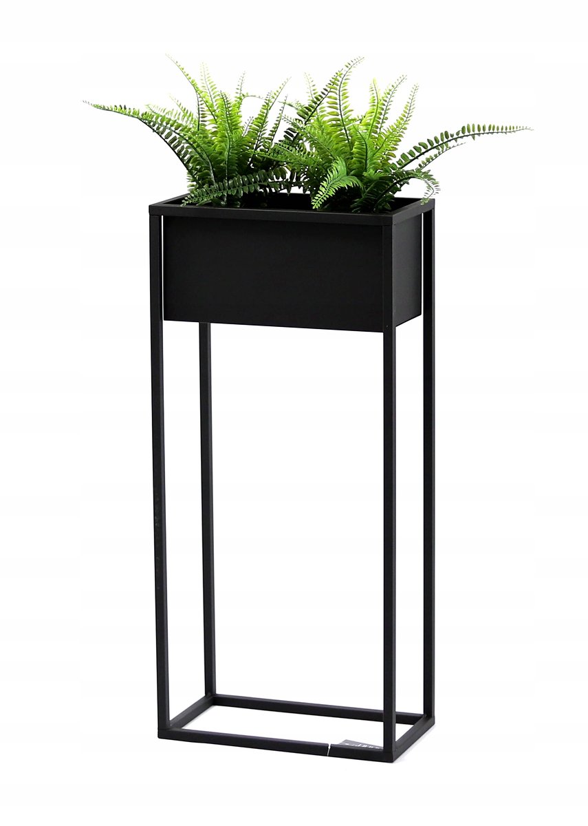 Kwietnik Metalowy Stojak CUBO 80x40cm szary skrzynka loft 05-06/S