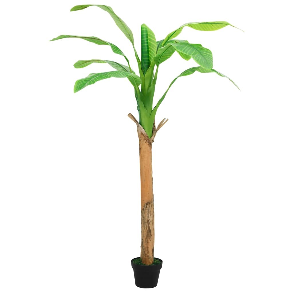 vidaXL Sztuczne drzewko bananowe z doniczką, 165 cm, zielone