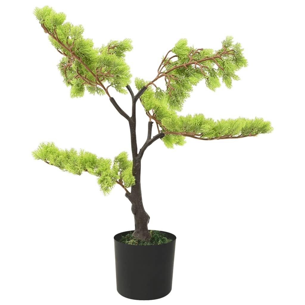 vidaXL Sztuczne bonsai z cyprysu, z doniczką, 60 cm, zielone