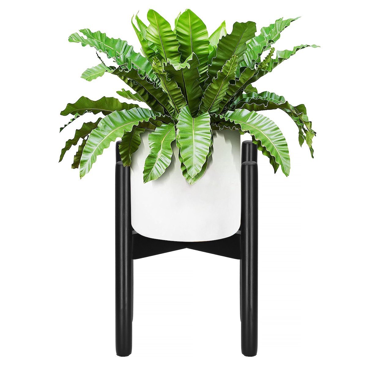 Stojak na kwiaty 30,5 cm drewniany czarny kwietnik GA0173