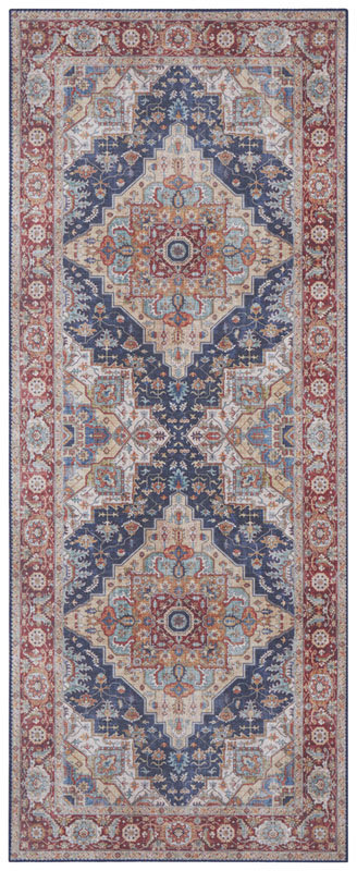 Czerwono-granatowy dywan Nouristan Sylla, 80x150 cm