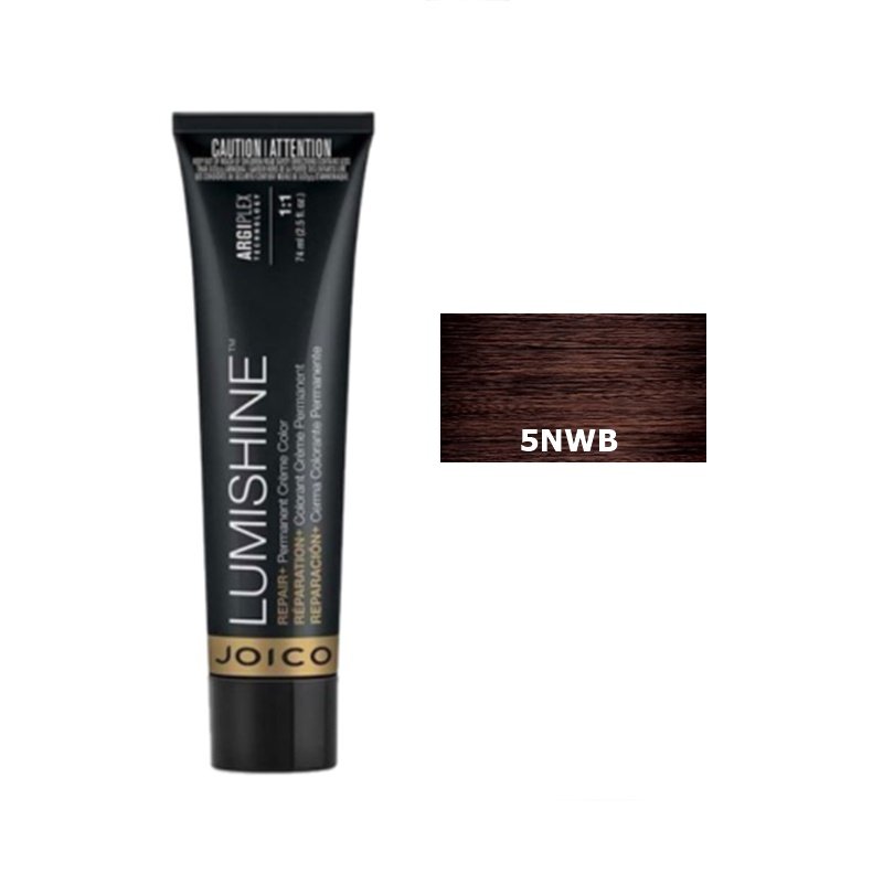 Joico Lumishine Permanent Creme | Trwała farba do włosów - kolor 5NWB naturalny ciepły beżowy jasny brąz 74ml