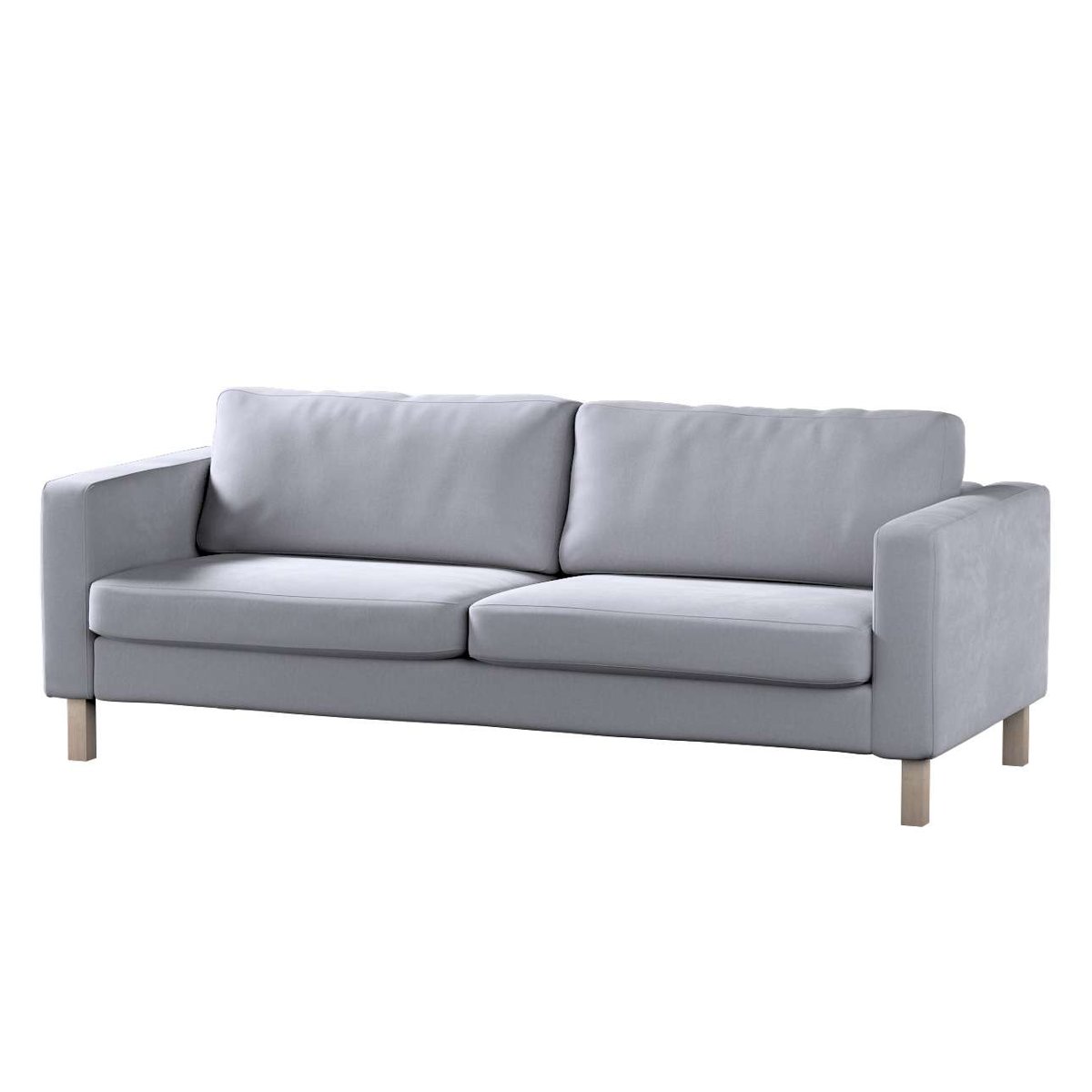 Dekoria pl pl Pokrowiec na sofę Karlstad rozkładaną srebrzysty szary 224 x 89 x 64 cm Velvet 1017-704-24