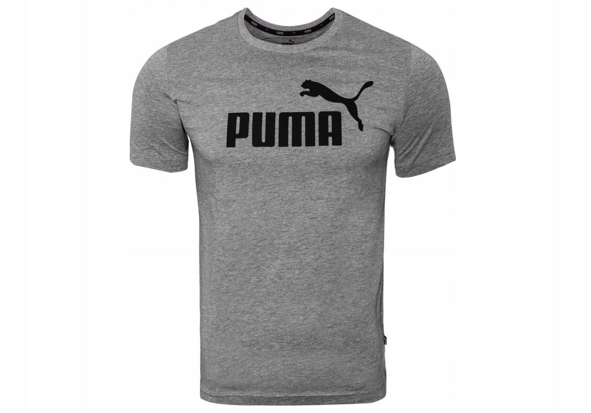 Puma, Koszulka męska, T-SHIRT ESS LOGO TEE GRAY 586666 03 XXL, rozmiar XXL