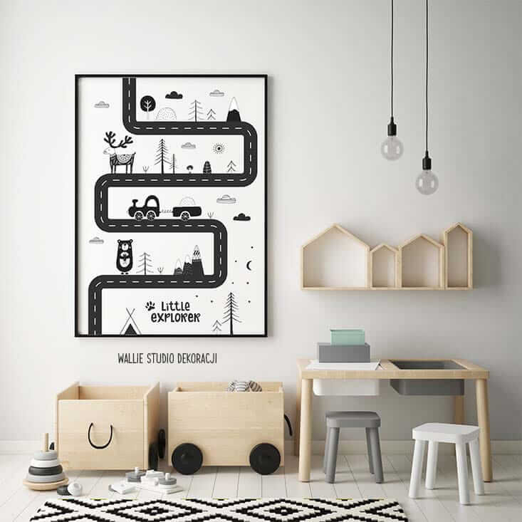 Plakat w stylu skandynawskim Miasteczko format B2