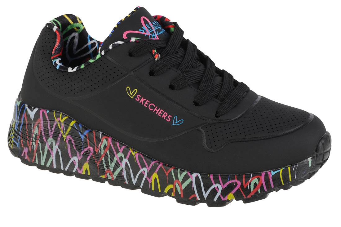 Skechers Uno Lite 314976L-BKMT dziewczęce sneakersy, czarne, rozmiar 31