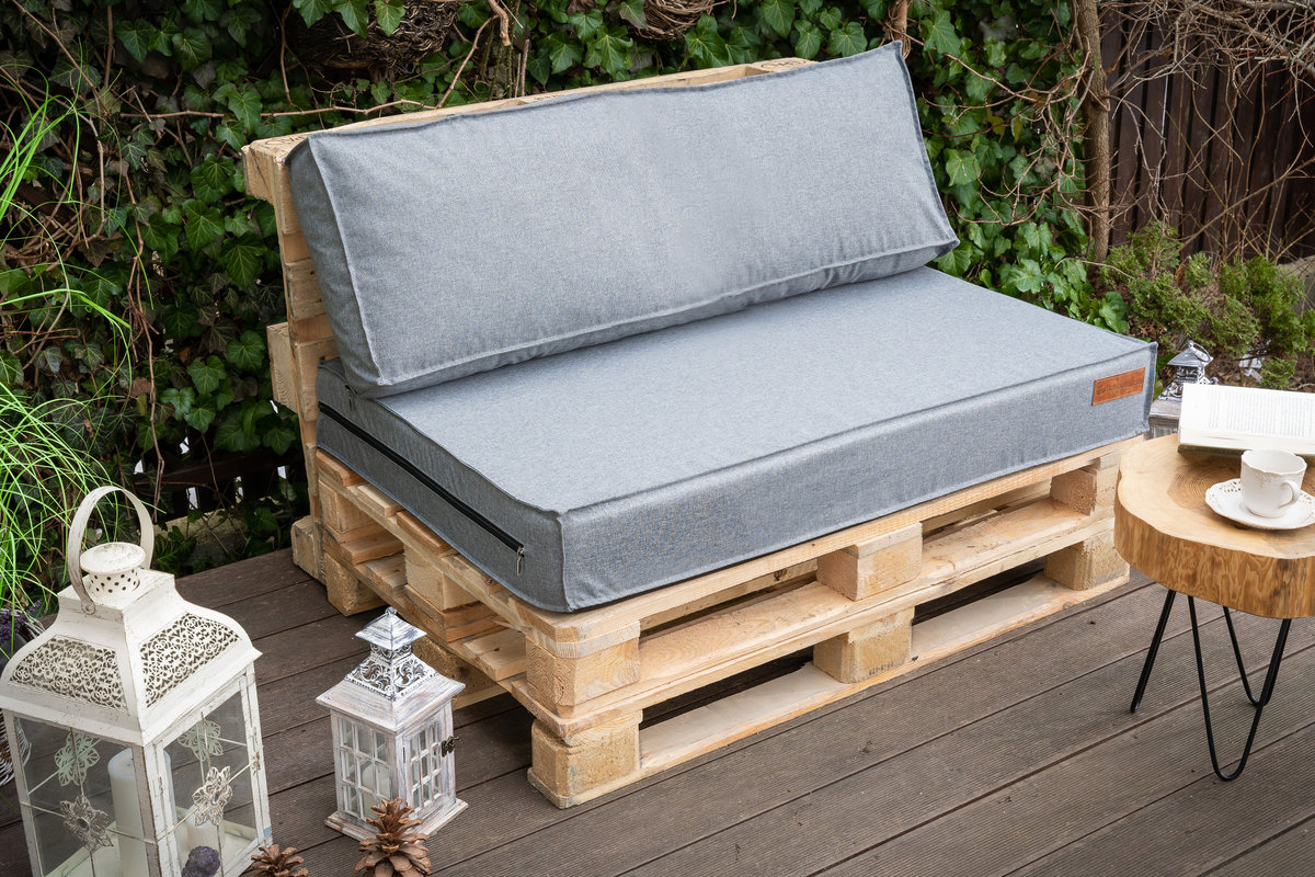 PODUSZKI poduchy OGRODOWE na euro palety 120x40x15 ZESTAW
