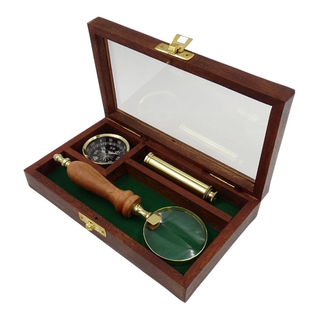 Zestaw podróżnika - Luneta + Kompas + Lupa - NC2677A