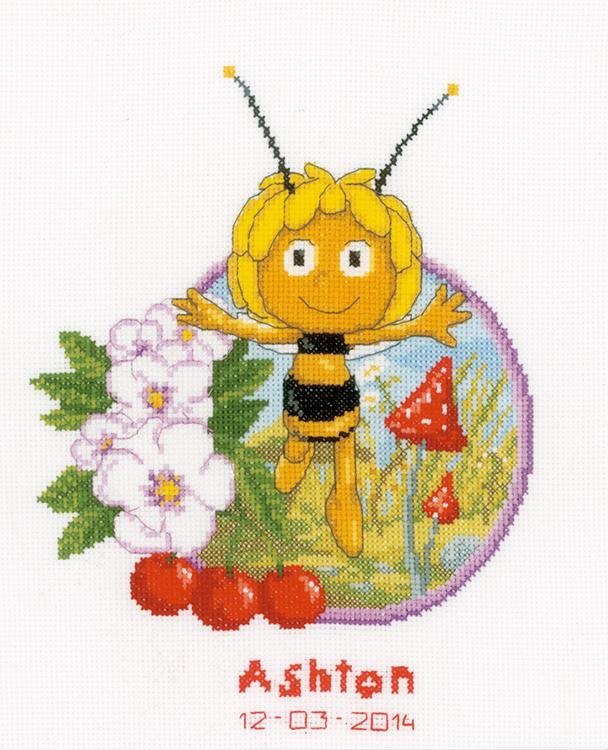 Haft krzyżykowy, Zestaw do haftu, Metryczka - Maja
