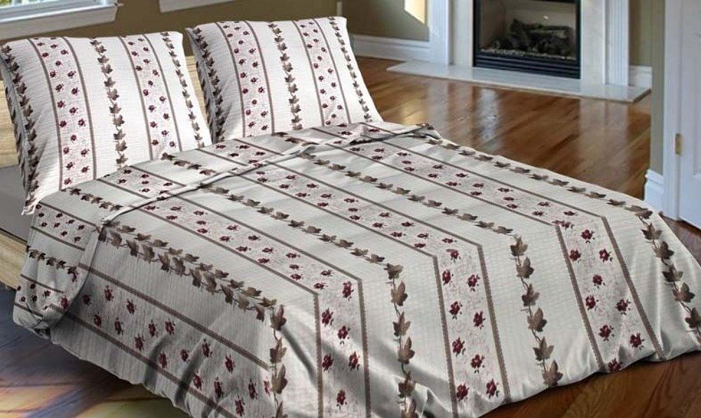 Pościel z kory 140x200 bluszcz gruba 100% bawełna na guziki