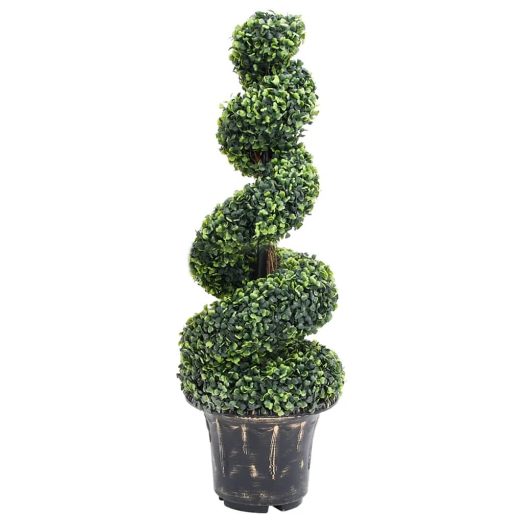 shumee Spirala ze sztucznego bukszpanu z doniczką zielona 100 cm