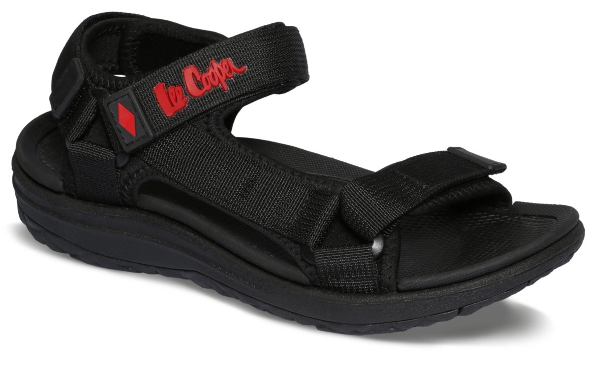 Lee Cooper, Sandały męskie, LCW-22-34-0960M, Czarne, Rozmiar 44