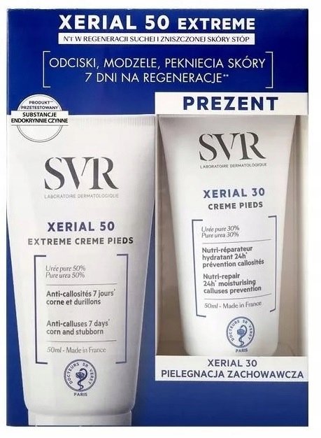 SVR SVR Zestaw Xerial 50 krem do stóp 50 ml + Xerial 30 krem do stóp 50 ml 7069526