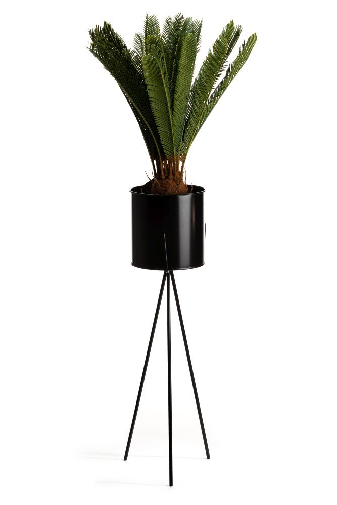 Dekoracja Domu Kwietnik stojący TRIPOD 80cm czarny LOFT 10-1600/80