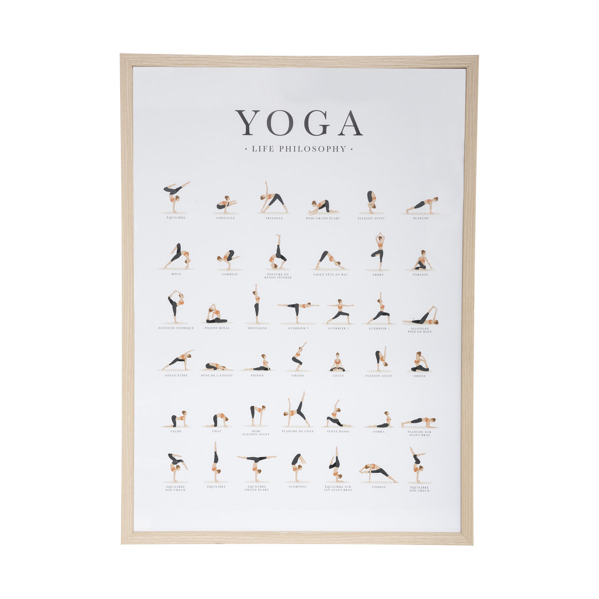 Plakat w ramie YOGA, 52 x 72 cm