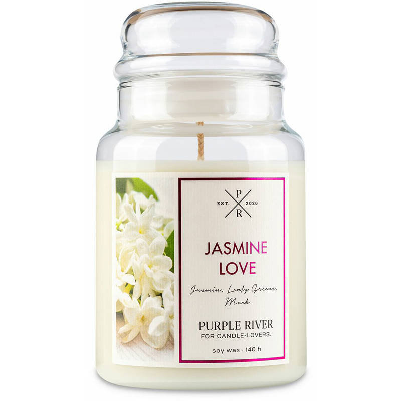 Purple River Sojowa Naturalna Świeca Zapachowa W Szkle 22 Oz 623 G - Jasmine Love